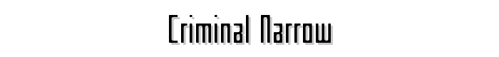 Criminal Narrow font
